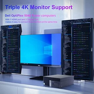 Dell OptiPlex 5040 Tower, Intel Core i7-6700, 16GB RAM, 256GB M.2 NVMe SSD, 1TB HDD, AC8260 WiFi, Windows 10 Pro, 3840 x 2160 Monitor Support, Altec Wireless Keyboard and Mouse