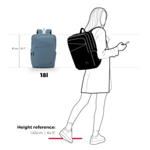 Swissdigital Design Laptop Backpack For Women, College Bookbags With USB Charging Port, Large Capacity Computer Backpacks For Work Business Blue (KATY ROSE SD1006F-13)