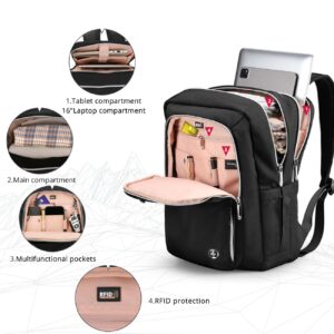 Swissdigital Design Laptop Backpack For Women,College Backpack With Usb Charging Port,Computer Backpacks For Work Business Platinum (KATY ROSE SD1006F-01B)