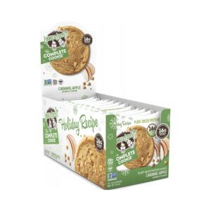 lenny & larry's the complete cookie, caramel apple, soft baked, 16g plant protein, vegan, non-gmo 4 ounce cookie (pack of 12)