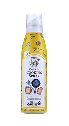 La Tourangelle, Non Stick Cooking Spray, Expeller Pressed Oil, Non Aerosol, For Neutral Flavor, Medium to High Heat, 5 Fl Oz