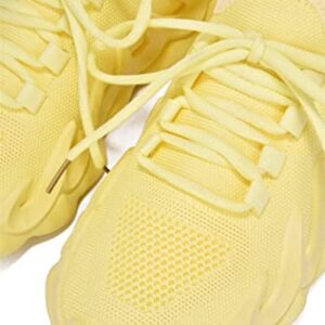 Cape Robbin Minol Breathable Non-Slip Mesh Knit 450 Lightweight Walking Running Sneakers,Yellow,8