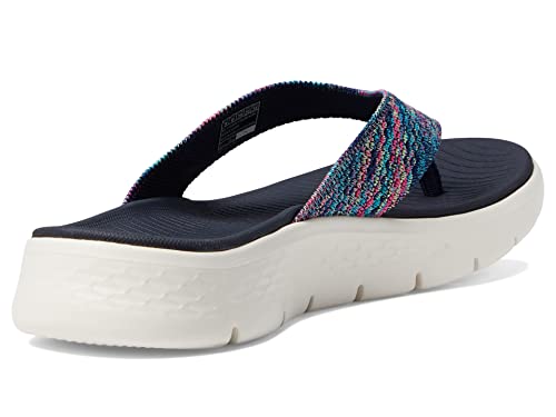 Skechers Women's GO Walk Flex Sandal-INVOKE Flip-Flop, Navy Multi, 11