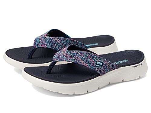 Skechers Women's GO Walk Flex Sandal-INVOKE Flip-Flop, Navy Multi, 11