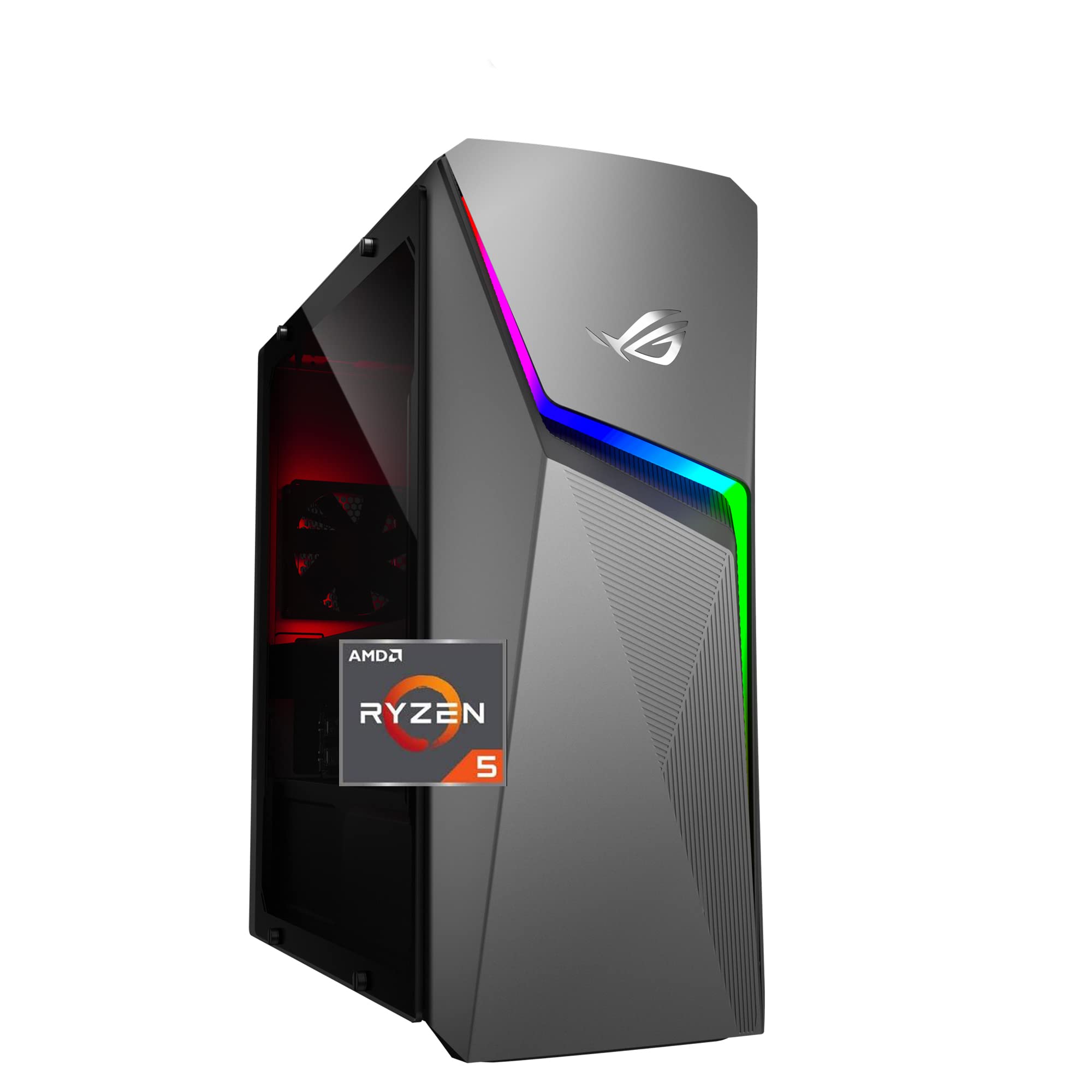 ASUS ROG Gaming Desktop, AMD Ryzen 5 3600X Processor, NVIDIA GeForce GTX 1660Ti, 64GB RAM, 2TB SSD Wi-Fi, Bluetooth, Windows 10, Bundle with JAWFOAL