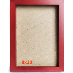 zxt-parts 8x10 picture frames red photo frame. solid wood, plastic panel （not glass）, the tabletop or the wall.