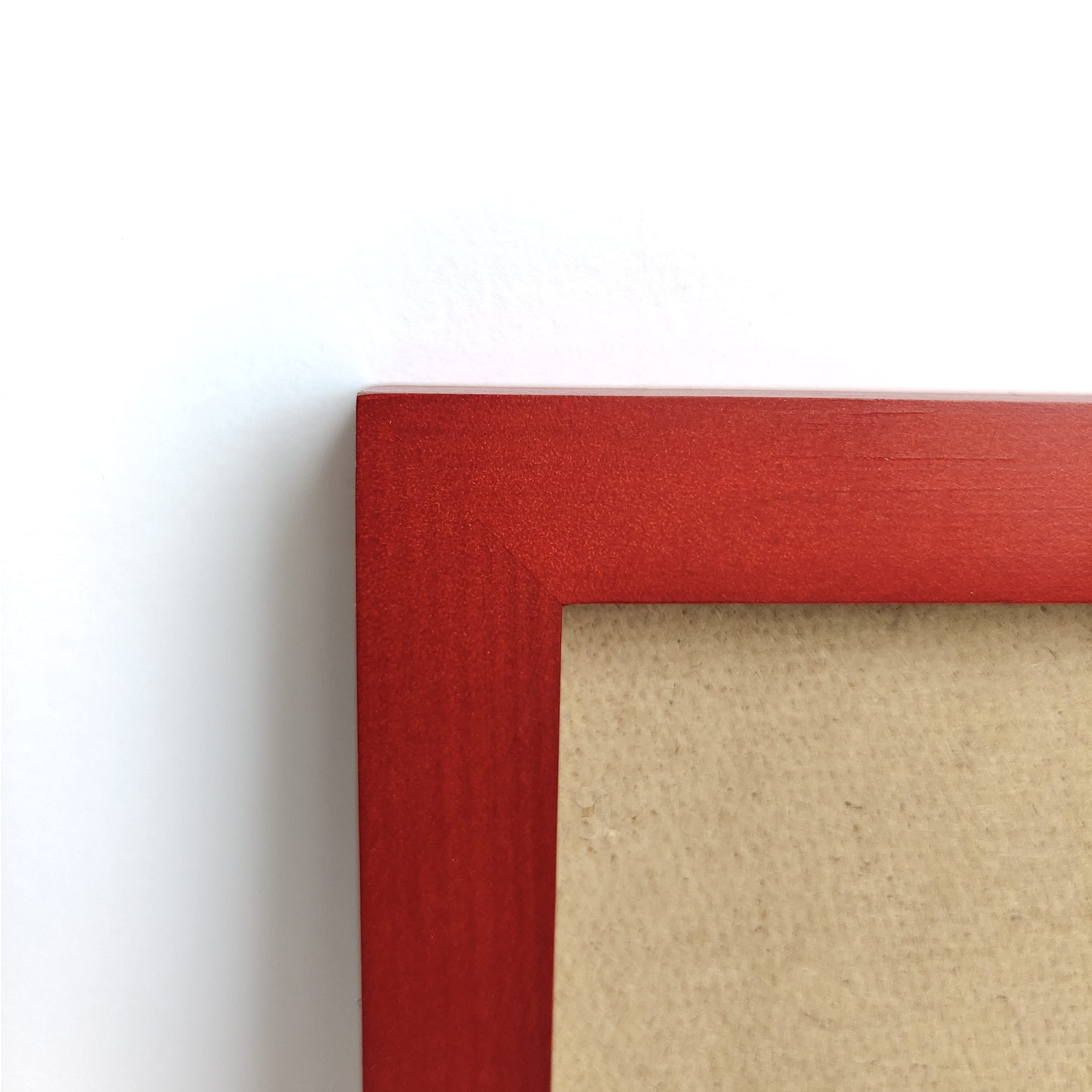 ZXT-parts 5x7 Picture Frames Red Photo Frame. Solid Wood, Cover Plastic Panel (Not Glass), The Tabletop or The Wall.