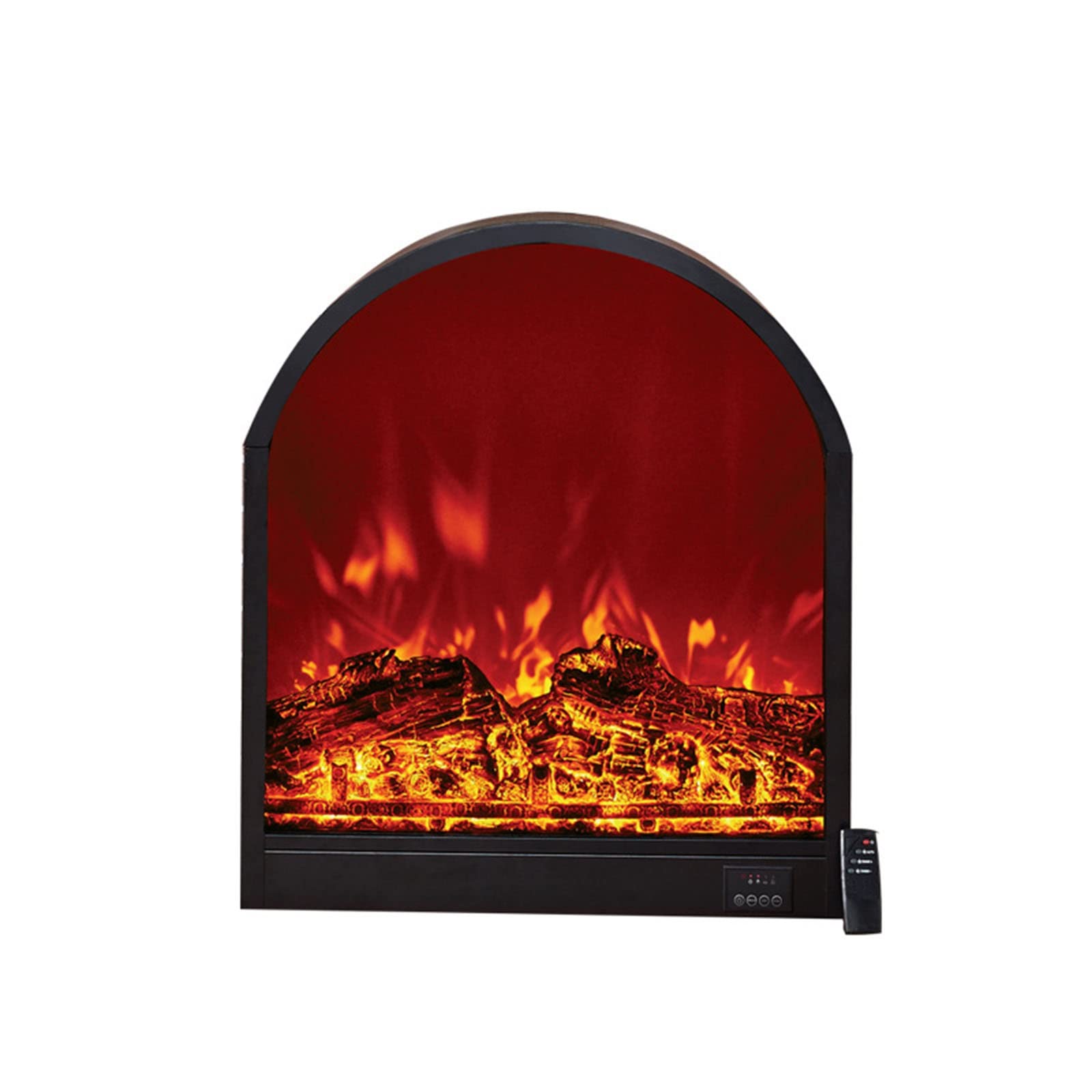 Kidozz Fireplace Recessed Simulated Fire Electronic Fireplace Core Arched Home Decor 1500W Heating Fireplace Touch and Remote Control