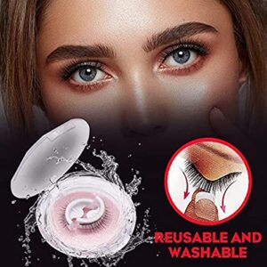 2022 New Reusable Self Adhesive Lashes, Waterproof Reusable Eyelashes No Eyeliner or Glue, Fake Eyelashes Natural Look, Stable/non-slip Natural Lashes, Perfect False Eyelashes for Women (NATURAL)