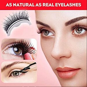 2022 New Reusable Self Adhesive Lashes, Waterproof Reusable Eyelashes No Eyeliner or Glue, Fake Eyelashes Natural Look, Stable/non-slip Natural Lashes, Perfect False Eyelashes for Women (NATURAL)