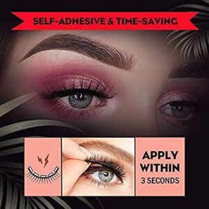 2022 New Reusable Self Adhesive Lashes, Waterproof Reusable Eyelashes No Eyeliner or Glue, Fake Eyelashes Natural Look, Stable/non-slip Natural Lashes, Perfect False Eyelashes for Women (NATURAL)