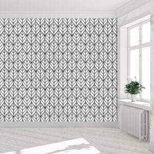 Black and White Peel and Stick Contact Paper Self Adhesive Umbrella Shape Wallpaper Removable Vinyl Film Decorative Shelf Drawer Liner Sticker 17.7 inch x 118 inch (Black and White, 17.7 x 118 inch)