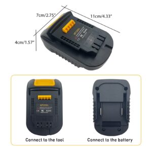 EID MT20DL Adapter for Makita 18V Battery to for Dewalt 20V Li-ion Max XR DCB180 Tools Convert for Makita BL1850B BL1840 BL1830B BL1815 to Dew 20V Li-ion Max XR DCB180 DCB200 DCB206 DCB606 DCB609