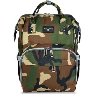 mr. peanut's tili dili premium diaper backpack with usb charging port (camo)