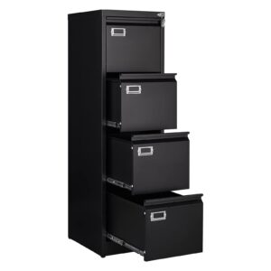 anxxsu 4 drawer file cabinet, filing cabinets for home office, metal vertical file storage cabinet with lock, locking file cabinet for a4 legal/letter, 15.1" w x 17.7" d x 52.5" h, assembly required