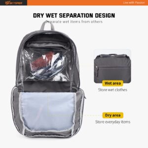 SKYSPER Lightweight Packable Backpack - 30L Hiking Daypack with Wet Pocket Foldable Travel Carry-on Backpack for Women Men