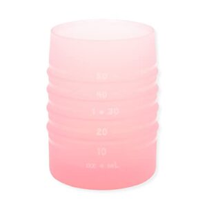 bumkins baby and toddler cups, sip cup, spill proof training drinking for babies ages 4 months, tip proof, platinum silicone starter cup, pink
