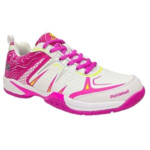 acacia unisex 31-285 pickleball shoes, pink/white, 8.5 wide us women
