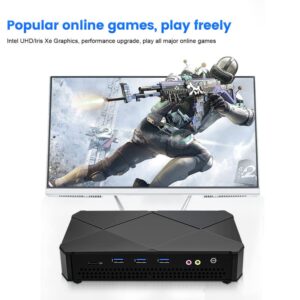 Mini Gaming PC Intel Octa Core I9 11900H Windows 11, Mini Desktop Computer, 32GB DDR4 2TB NVMe Type-C/HDMI/DP 4K HD Output, 7*USB, WiFi 6 BT 5.2