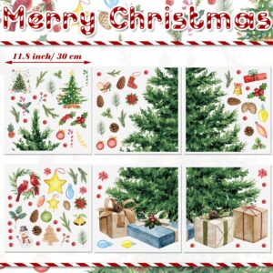 Spiareal Christmas Tree Wall Decals DIY Wall Decals Peel and Stick Christmas Tree Wall Stickers for Xmas Home Office Nursery Decor DIY Art