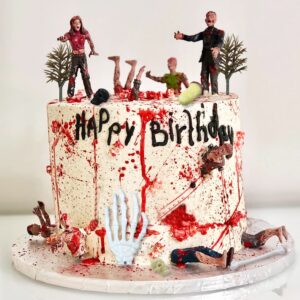 17 PCS Zombie Cake Decoration Zombie Cake Toppers Zombie Figure Themed Party Decorations for Birthday Weeding Party Cake Decorations