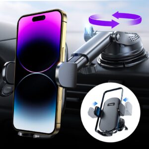 lisen car phone holder mount, dashboard phone holder for car, [upgrade super stickiness & firmly grip] phone mount for car universal car phone holder compatible for iphone 14 13 pro max mini samsung