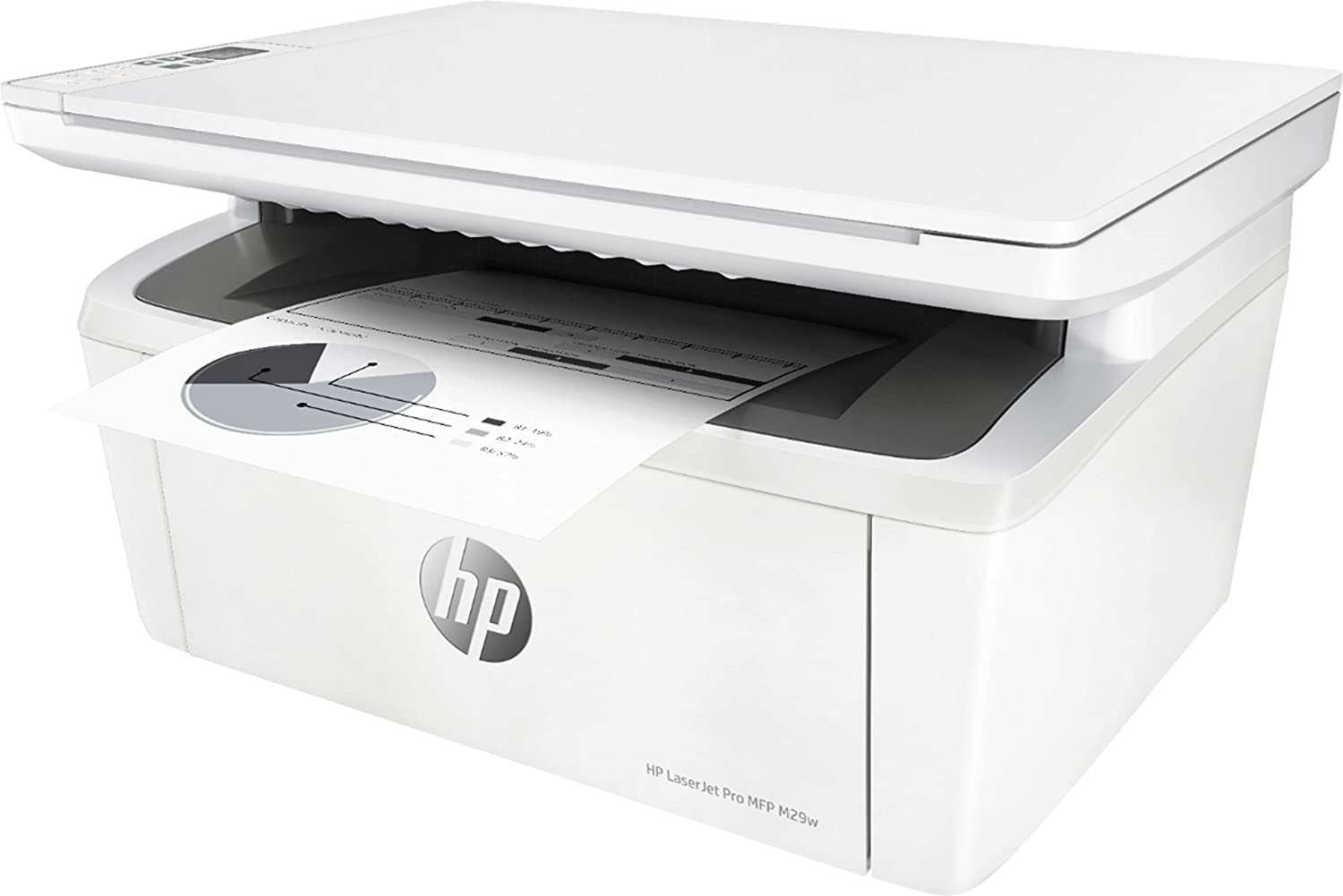 HP Laserjet Pro MFP M29W All-in-One Wireless Monochrome Laser Printer for Home Office, White - Print Scan Copy - 19 ppm, 600 x 600 dpi, 8.5 x 11.69, Hi-Speed USB, Cbmou External Webcam