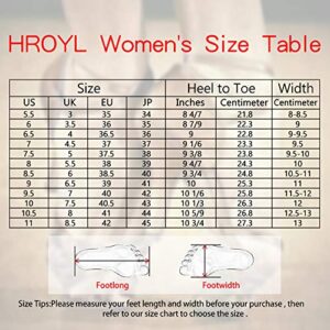 HROYL Women Rhinestone Ballroom Dance Shoes Latin Salsa Bachata Performance Dance Shoes L458 Champagne 8.5cm Heel,US 6.5