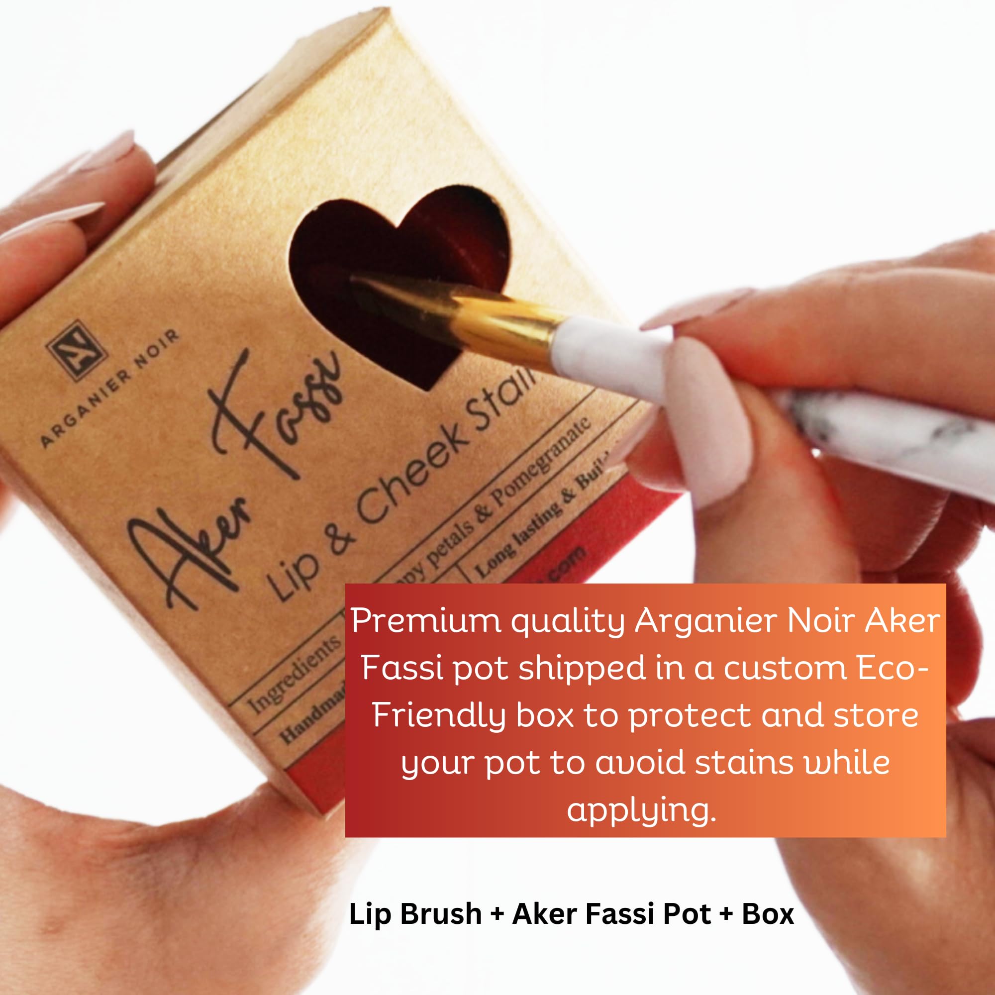 Arganier Noir Aker Fassi Lip and Cheek Stain- long lasting buildable Color