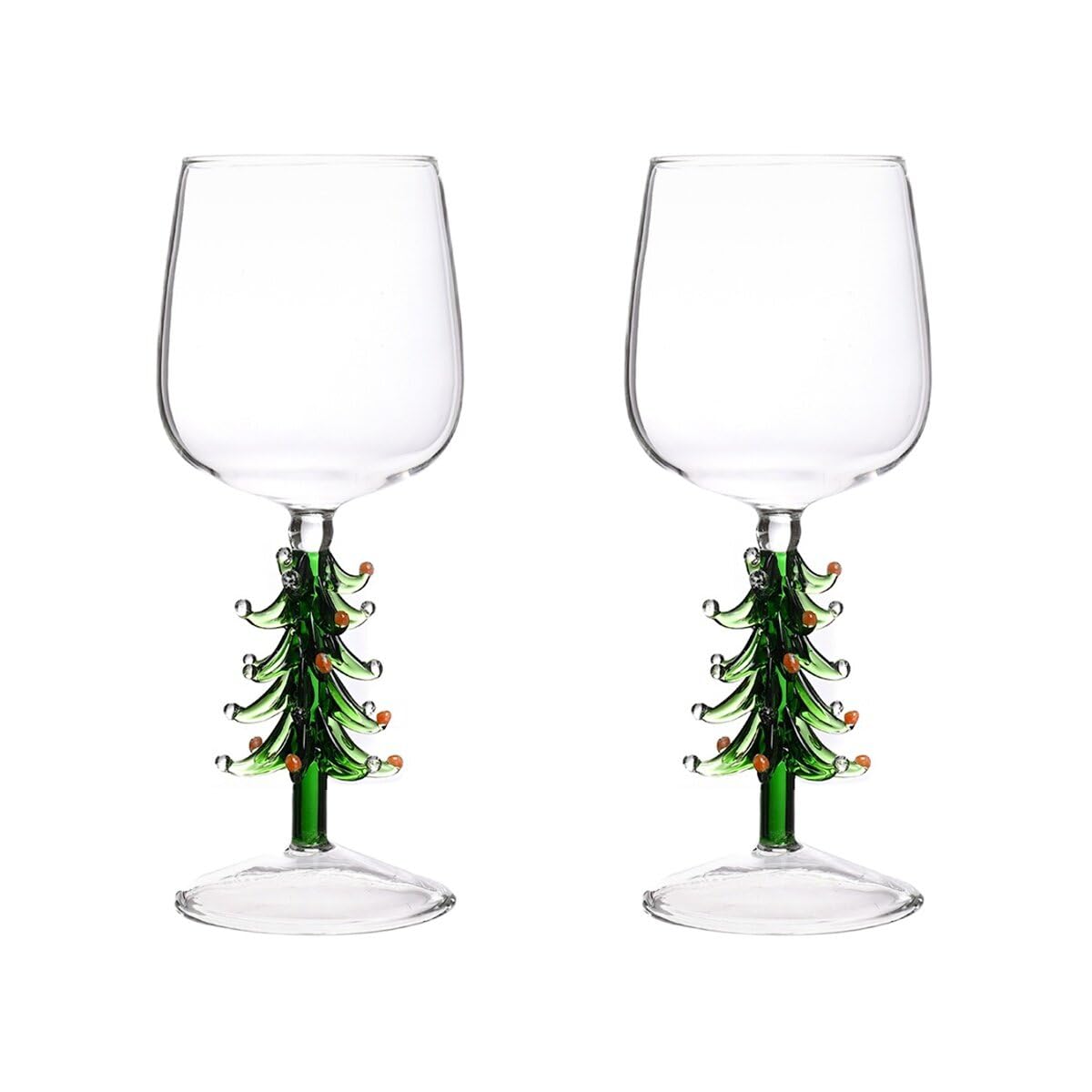 Luxshiny Vintage Glasses 2 pieces 360ml Christmas Tree Xmas Wine Glass Stem Wine Glasses elegant Wine Goblet Wine Glass Wine Vintage Decor