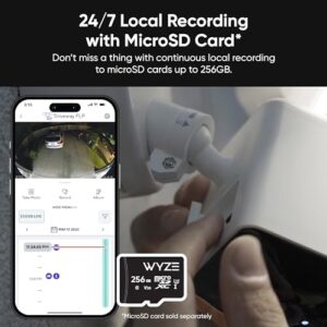 WYZE Floodlight Camera Pro, 3000-Lumen LEDs, 180° Wide View, 2K HD Outdoor Security Camera, Motion Detection, 105dB Siren, Cloud & Local Storage, Color Night Vision, for Home Surveillance, Wired