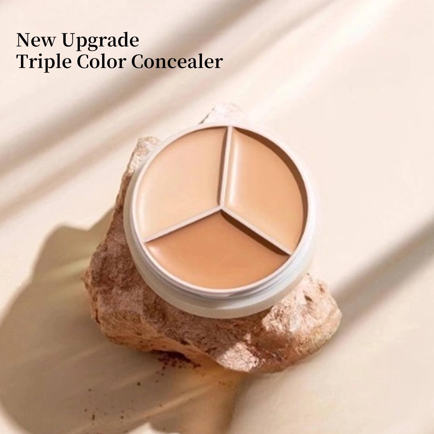 Full Cover Concealer Palette,Tri-Color Concealer Make Up,Corrects Dark Circles Red Marks Scars& Softens Fine Lines,Highlight Contours Waterproof Long Lasting Concealer Matte Foundation