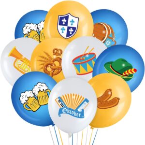 45 pcs oktoberfest balloons oktoberfest party decoration oktoberfest latex balloons beer festival balloons pretzel balloon photo props latex balloon for oktoberfest decor bavarian theme party supplies