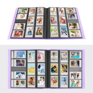 Veicevol 560 Pockets Photo Album for Fujifilm Instax Mini Camera, Album for Polaroid Photo, Photo Album for Fujifilm Instax Mini 12 11 9 40 90 8 Evo LiPlay Instant Camera, 2x3 Photo Album (Purple)