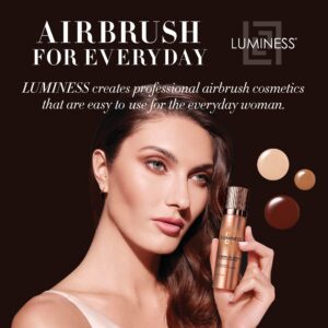 LUMINESS Silk Airbrush Spray Foundation & Primer Kit - Full Coverage Foundation, Anti-Aging Formula Hydrates & Moisturizes with Hyaluronic Acid, Aloe Vera & Hydrolyzed Silk (Shade - Medium)