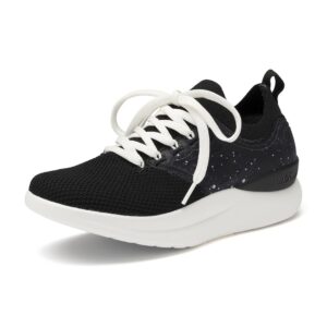 moshn pulse black/white splatter women's shoes 8.5 m us