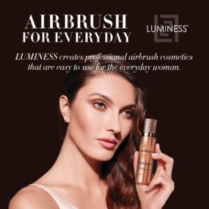 LUMINESS Silk Airbrush Spray Foundation - Full Coverage Foundation - Formula Hydrates & Moisturizes with Hyaluronic Acid, Aloe Vera & Hydrolyzed Silk (Shade - Light Medium)