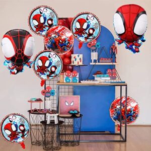 Spidey and His Amazing Friends Foil Balloons, Spidey Birthday Party Balloon Decorations