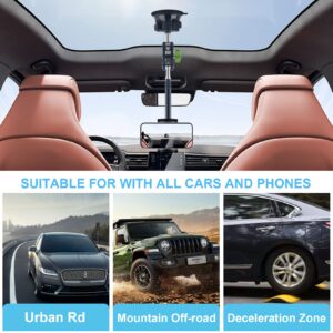 leepiya Car Phone Mount Video Recording Universal Magic Arm Suction Car Phone Holder Mount Windshield Window Glass Dashboard Vlog Shooting Car Phone Mount for All Smartphones & Cars