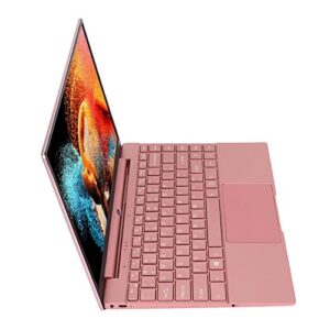 laptops computer, 14in ultra slim laptop pink quad core ips hd screen for school us plug