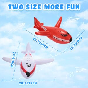 12 Pieces Inflatable Airplanes Aircraft Inflates Plane Inflated Toys for Kids Birthday Shower Party Decoration Supplies Jets Airplane Toys Airplane Birthday Party Supplies 24.5 and 15.75 Inch