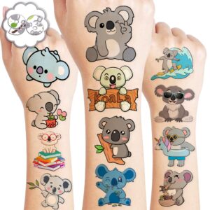 koala temporary tattoos birthday party supplies decorations 96pcs cute tattoos stickers party favors kids gifts girls boys classroom school prizes themed
