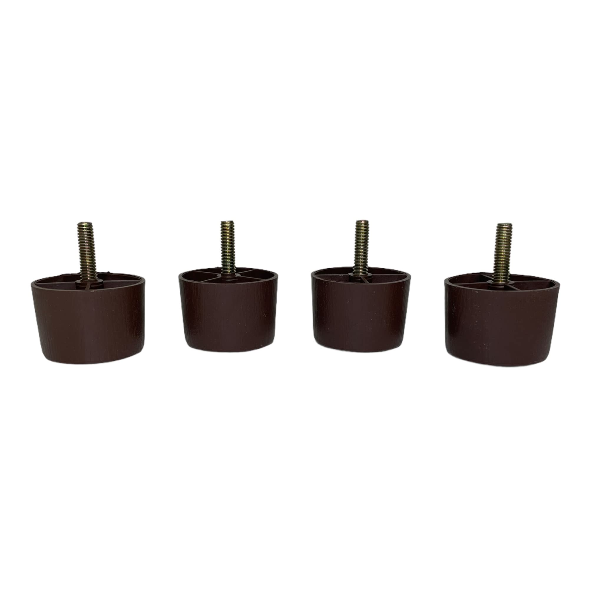 ProFurnitureParts 1.5" Inch Brown Round Tapered Plastic Sofa Couch Chair Legs Set of 4 (1.5)