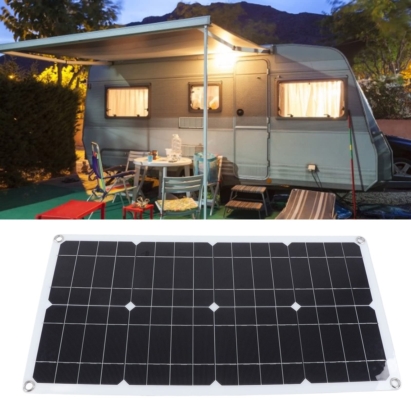 Solar Battery, 250W Monocrystalline Solar Panel Kit Dual USB Ports Solar Powered with 10A Charge Controller for RV Car Boat Emergency Charging, 12V Battery Charging, etc, RV