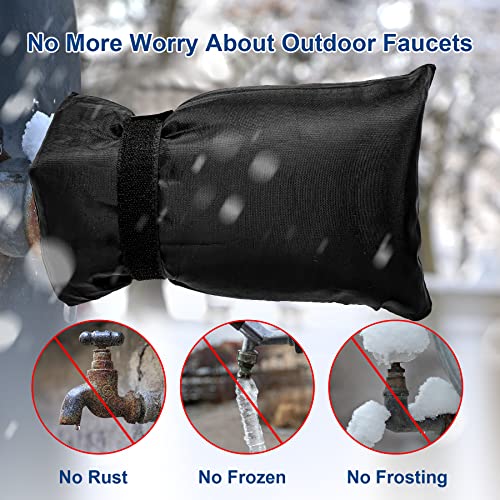 ZUZUXIA 2 Pack Outdoor Faucet Covers for Winter Freeze Protection Enlarge 9.9"H X 7.1"W Outside Water Spickets Covers Hose Faucet Spigot Cover Protector