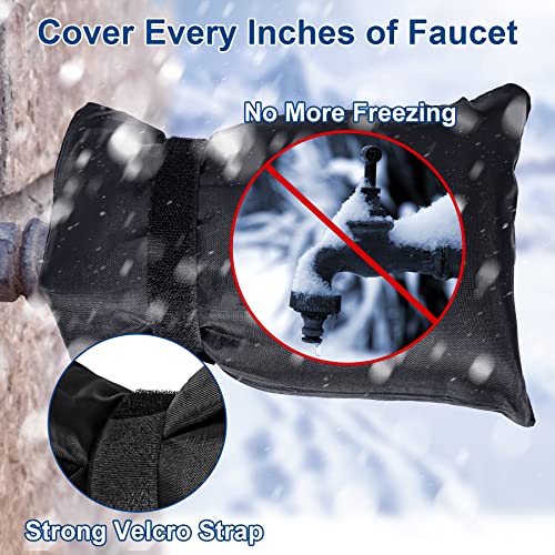 ZUZUXIA 2 Pack Outdoor Faucet Covers for Winter Freeze Protection Enlarge 9.9"H X 7.1"W Outside Water Spickets Covers Hose Faucet Spigot Cover Protector