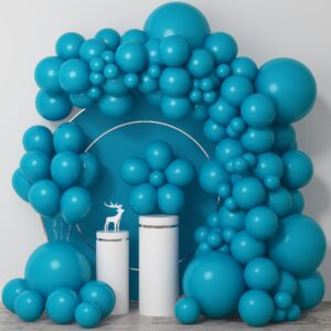 peacock blue balloons turquoise blue latex balloon 5 10 12 18inch different sizes 103pcs teal blue balloons kit for kids birthday party decoration gender reveal baby shower wedding whale theme