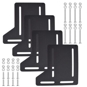 EWONICE Bed Headboard Frame Conversion Kit, Headboard Attachment Bracket, Bed Modification Plate, Queen Bed Frame Brackets Adapter with Hardware(4PCs)
