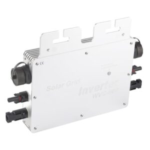600W WIFI Control Power Inverters, Automatic Identification Solar Power Grid Tie Micro Inverter AC120 230V(Silver US Plug)