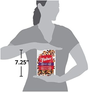 Fisher Snack Sweet Nut Trail Mix, 4 Ounces, Honey Roasted Peanuts, Raisins, Frosted Walnuts, Cashews, Dried Sweetened Cranberries